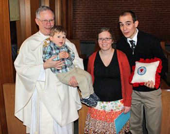 The Comerford family with Pastor Elkin