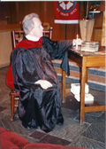 Pastor Brandau protraying Luther