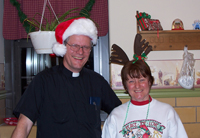 Pastor Elkin with Becky Prior