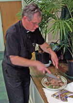 Carving the lamb