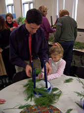 Making Advent Wreaths