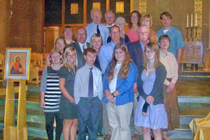 Confirmands with their mentors