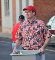 Gary Weber with popcorn