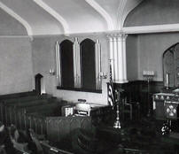 The organ in its original setting in the 1896 church