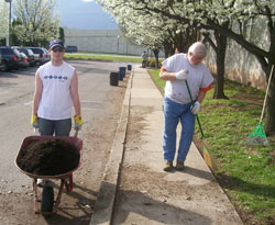 Church Yard Work Day April 2009 