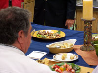 Salad and blue cheese bisquits