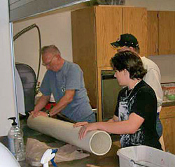 Pouring and Painting the Paschal Candle. 