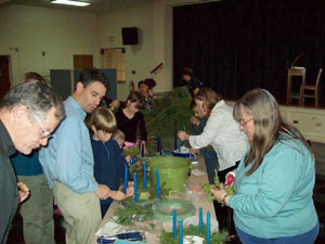 Making Advent wreaths