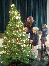 Decorating the trees