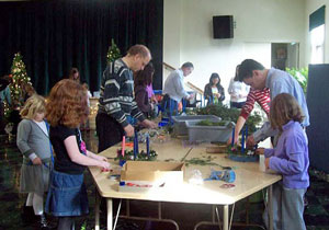 Assembling wreaths