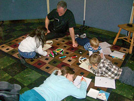 Pastor Elkin with the children