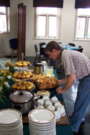 Bob Jones working on lunch