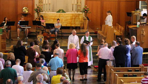 Confirmands with their mentors