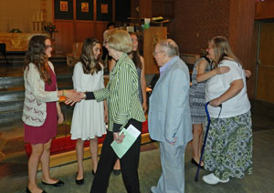 Congratulating the confirmands