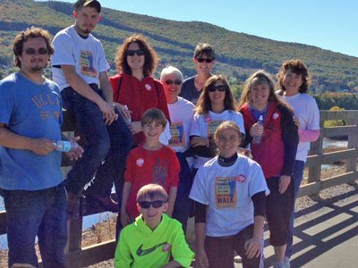 St. Mark's Crop Walkers: Devin Owen, Stephen Boone, Karen Boone, Barb Thomas, Mindy Wentzel, Brenda Gair, Michelle Owen, Laura Schreckengast, Ben Haussmann and Jonah and Grace Schreckengast.