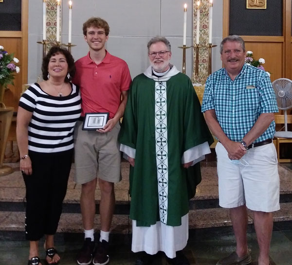 Pam, Sean and Mike Jensen with Pastor Vasey