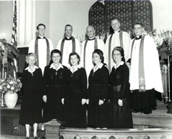 Pastors Bosch, Hasskarl, Houser, Neumeyer and Sisters Hess, Winter, Swinehart,Sheperson & Dunlap in the late 1950's.